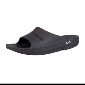 Oofos Mens Black OOahh Slide Sandal 11